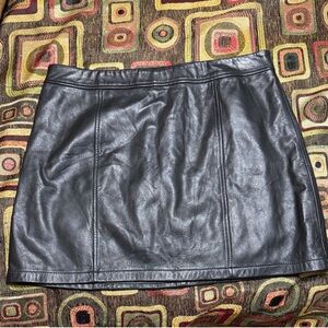 Gianni Bini | Black Leather Mini Skirt | Size Large
